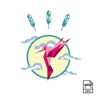 ベクターイラスト ハチドリ